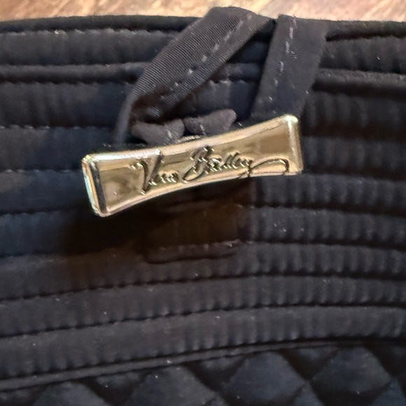 Vintage Vera Bradley Black Quilted Tote Bag with Diamond Pattern - Picture 6 of 8